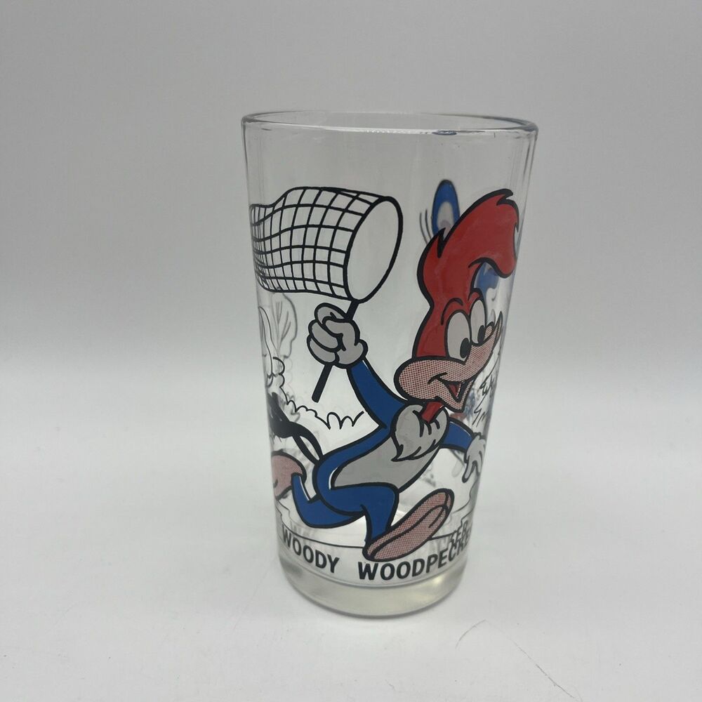 Vintage 1973 Pepsi Collector Series Woody Woodpecker Glass Walter Lantz